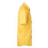 Men's Shirt Shortsleeve Poplin - yellow - 4XL