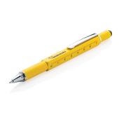 5-in-1 aluminium toolpen, geel