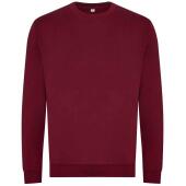 AWDis Unisex Organic Sweatshirt, Burgundy, XXL, Just Hoods