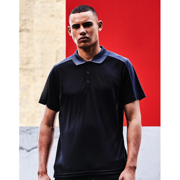Contrast Coolweave Polo - Classic Red/Black