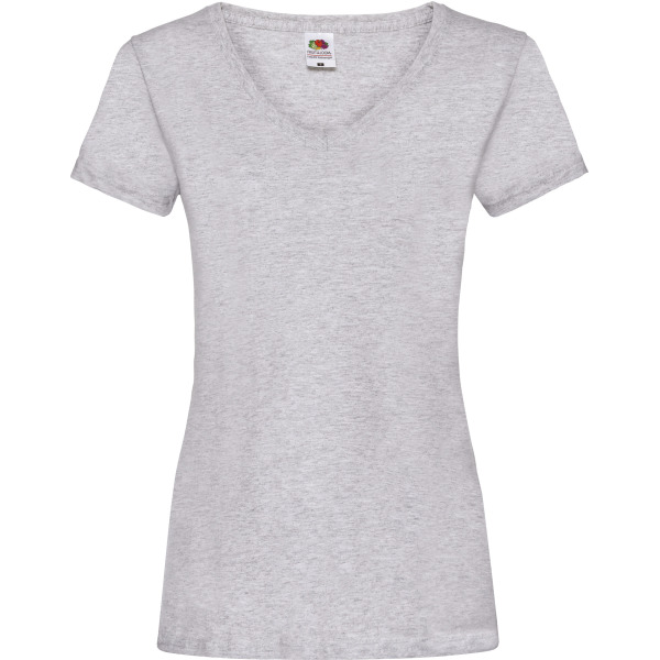 Lady-fit Valueweight V-neck T (61-398-0) Heather Grey M