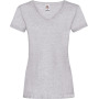 Lady-fit Valueweight V-neck T (61-398-0) Heather Grey M