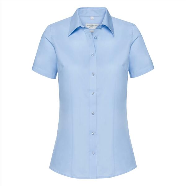 Ladies S/S Tailored Coolmax® Shirt, Light Blue, 3XL, RUS