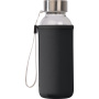 Drinkfles van glas met neopreen hoesje