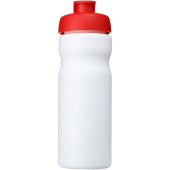 Baseline® Plus 650 ml sportflaska med uppfällbart lock - Vit/Röd