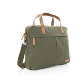 Impact AWARE™ 16 oz. recycled canvas laptoptas, groen