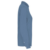 Ecologisch verwassen damesoverhemd Washed Cool Blue XXL