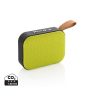 Fabric trend draadloze 3W speaker, groen, zwart
