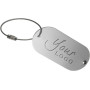 Aluminium luggage tag Isa silver