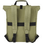 Joey 15” GRS recycled canvas rolltop laptop backpack 15L - Olive