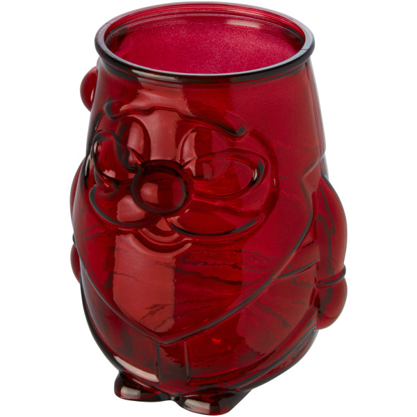 Nouel recycled glass tealight holder - Transparent red