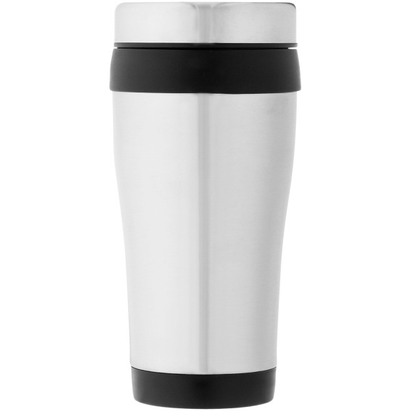 Elwood 410 ml insulated tumbler - Silver/Solid black