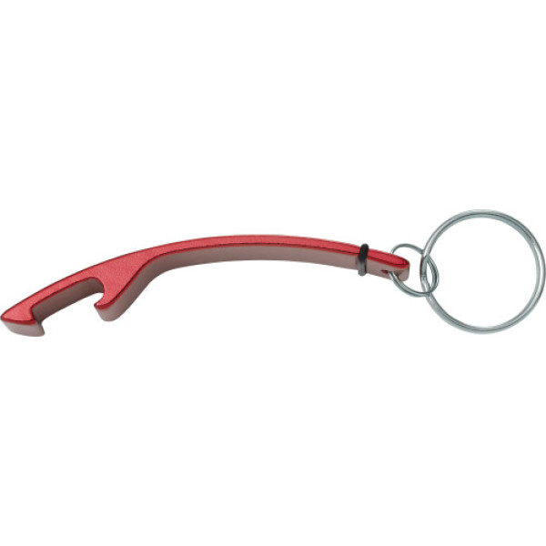 Aluminium 2-in-1 key holder red