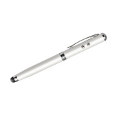 Touch pen Quattro met lampje en pointer Wit