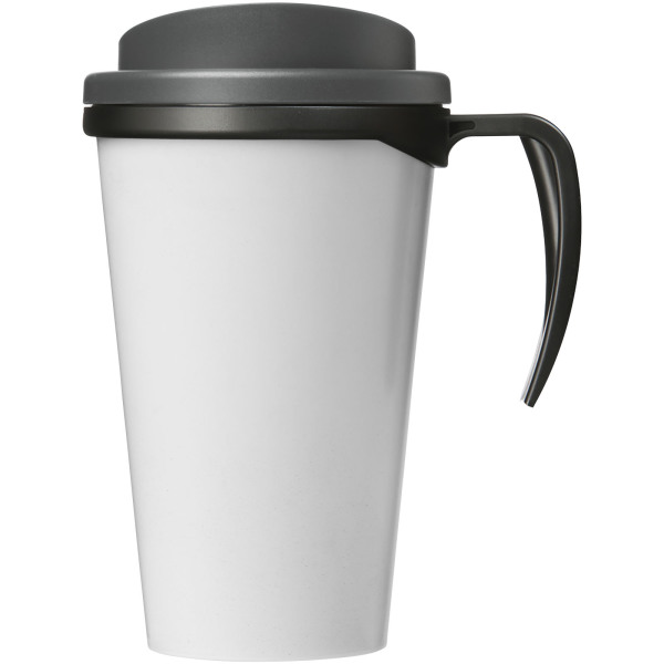 Brite-Americano® grande 350 ml insulated mug - Solid black/Grey