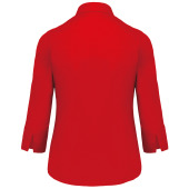 Overhemd in onderhoudsvriendelijk polykatoen-popeline 3/4-mouwen dames Classic Red S
