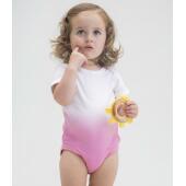 BabyBugz Baby Dips Bodysuit, White/Bubble Gum Pink, 12-18, Babybugz