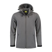 L&S Jacket Hooded Softshell for him pearl grey 3XL