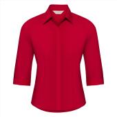 RUS Ladies ¾ sl. Fit. Polycot. Pop. Shirt, Classic Red, M
