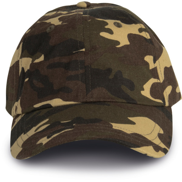 DAD CAP - 6 Panelen Khaki Camouflage One Size