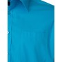 Men's Shirt Shortsleeve Poplin - turquoise - 3XL