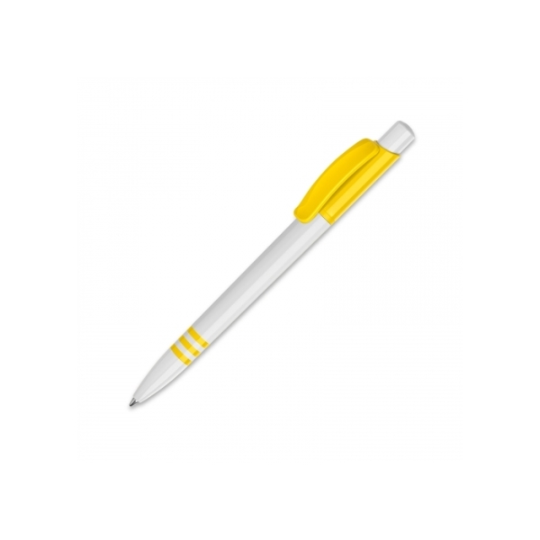 Ball pen Tropic hardcolour - White / Yellow
