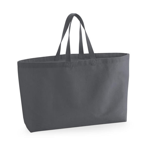 Oversized Canvas Tote Bag - Graphite Grey - One Size