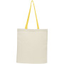 Nevada 100 g/m² katoenen opvouwbare draagtas 7L - Naturel/Geel