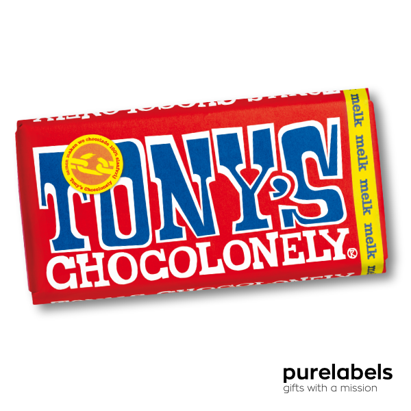 Tony's Chocolonely reep met kaart | Brievenbuscadeau