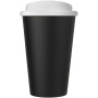 Americano® Eco 350 ml gerecyclede beker met spill-proof deksel - Wit/Zwart