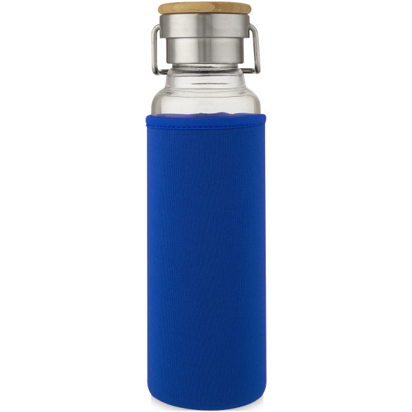 Thor 660 ml glass bottle with neoprene sleeve - Blue