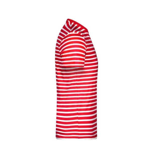 8028 Men's T-Shirt Striped rood/wit S