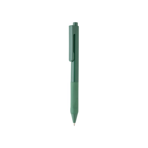 X9 pen met siliconen grip, groen