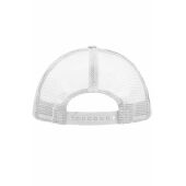 MB070 5 Panel Polyester Mesh Cap - red/white - one size