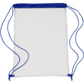 Transparante rugzak (PVC) kobaltblauw