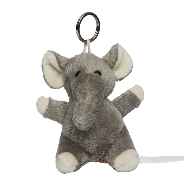Plush elephant with keychain