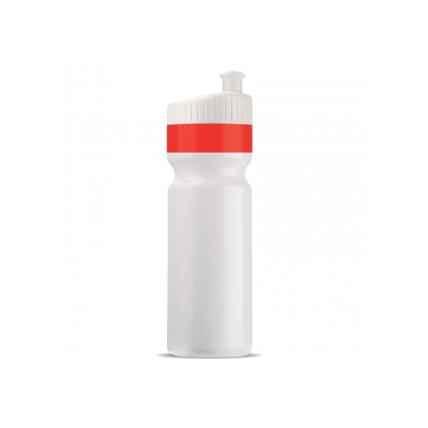 Sports bottle with edge 750ml - White / Red