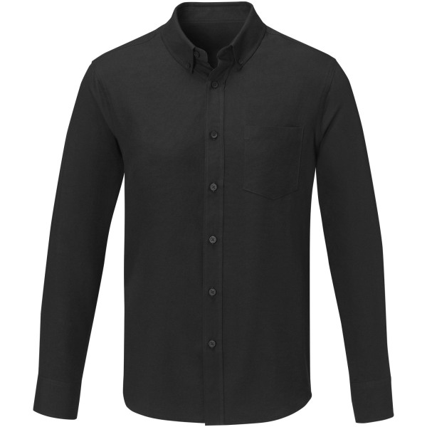 Pollux long sleeve men's shirt - Solid black - 5XL