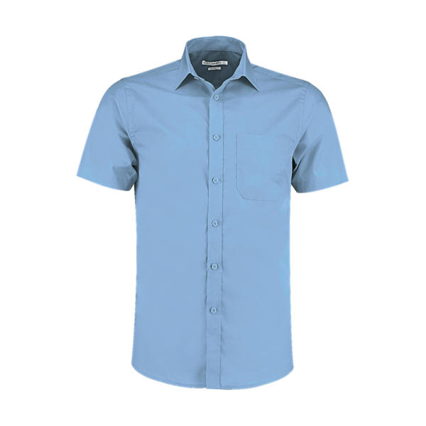 Tailored Fit Poplin Shirt SSL - Light Blue - S