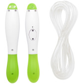 Frazier springtouw met een lcd-display met een teller - Lime/Wit