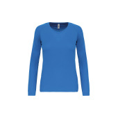 Damessportshirt Lange Mouwen Aqua Blue XL