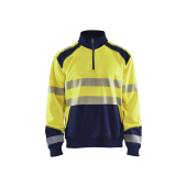 Sweatshirt halve rits High Vis