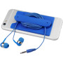 Wired oordopjes en silicone kaarthouder - Koningsblauw