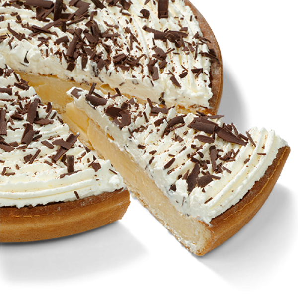 Rijstevlaai met slagroom