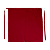 BERLIN Long Bistro Apron with Vent and Pocket - Red - One Size