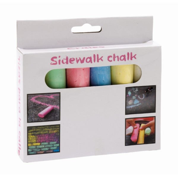 6 pieces of coloured chalk STREET