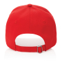 Impact 6 panel 280gr Recycled cotton cap with AWARE™ tracer, red