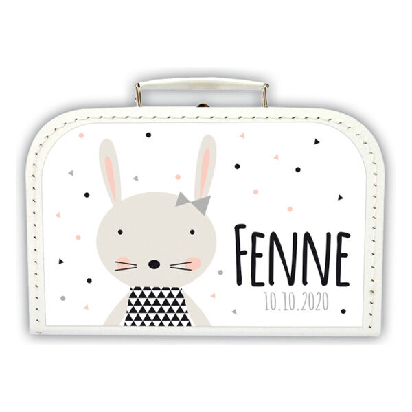 Koffertje Konijn I Met Naam I Roze