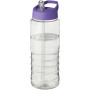 H2O Active® Treble 750 ml sportfles met tuitdeksel - Transparant/Paars