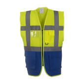 Fluo Executive Waistcoat - Fluo Yellow/Royal Blue - S